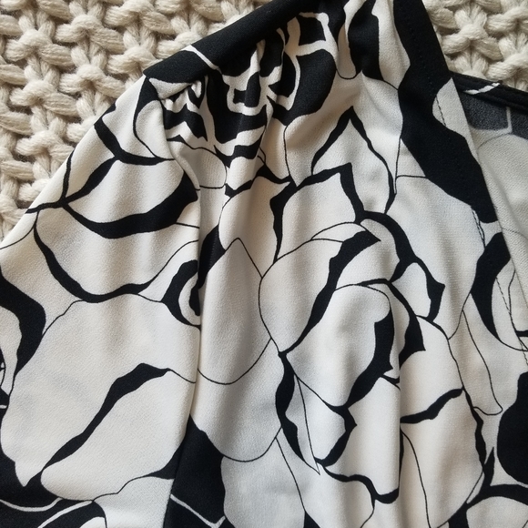 Merona black and off white floral dress - Picture 6 of 7